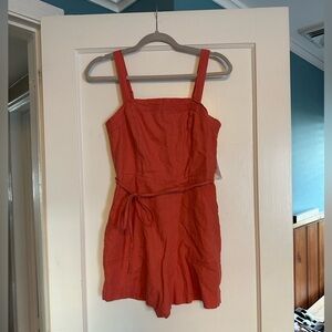 Red Sleeveless Romper